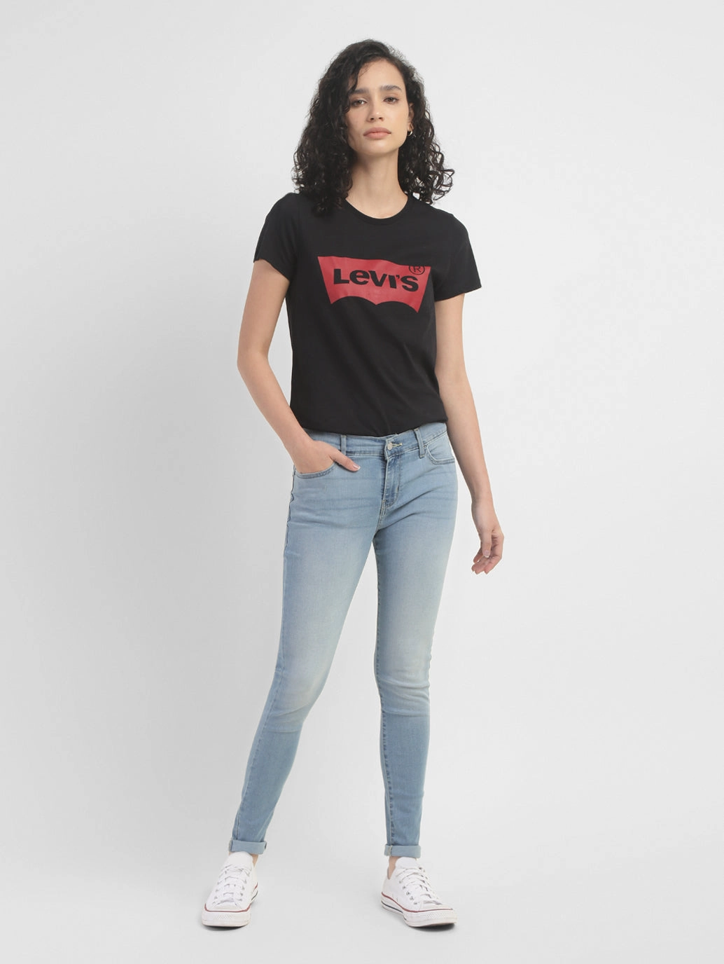 Women's 710 Blue Skinny Fit Mid Rise Jeans Utility Style Timeless Option