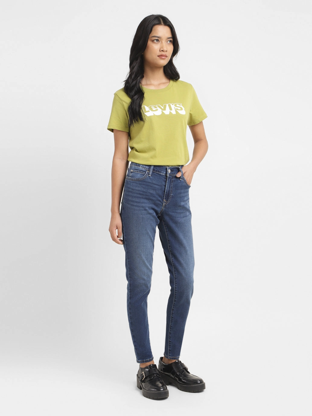 Durable Hardware Unisex Wear Elegant Vintage Lover Women's 710 Indigo Skinny Fit Mid Rise Jeans