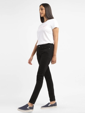 Women's 711 Black Skinny Fit Mid Rise Jeans Modern Silhouette