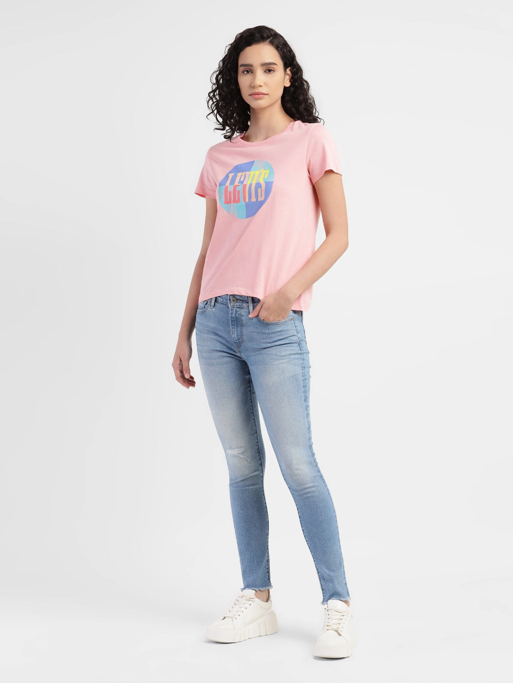 Stylish Look Women's 711 Blue Skinny Fit Mid Rise Jeans