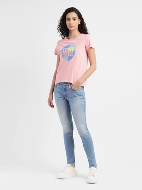 Light material Neutral Outfit Piece Women's 711 Blue Skinny Fit Mid Rise Jeans