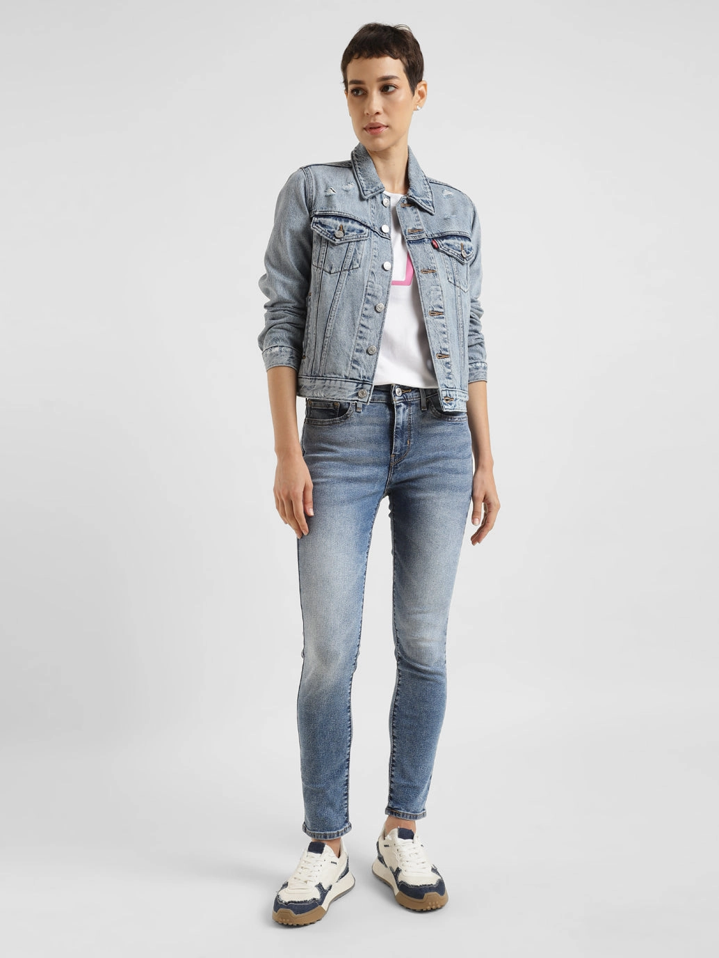 Everyday Piece Leisure Ready Women's 711 Blue Skinny Fit Mid Rise Jeans