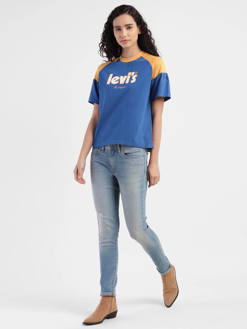 Subtle Palette Women's 711 Blue Skinny Fit Mid Rise Jeans