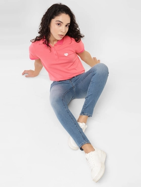 Smart Casual Teen Outfit Bold Urban Explorer Women's 711 Blue Skinny Fit Mid Rise Jeans