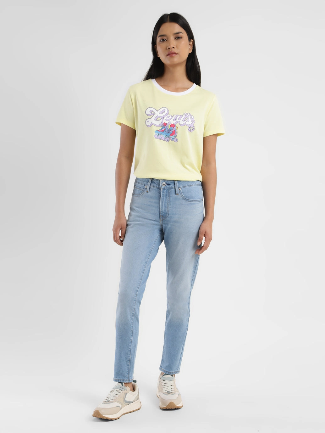 Women's 711 Blue Skinny Fit Mid Rise Jeans Functional Style