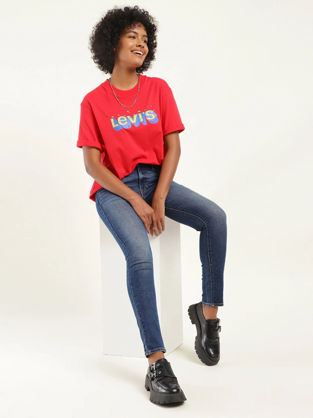 Women's 711 Blue Skinny Fit Mid Rise Jeans Outdoor Enthusiast Sunny Vibes Teen Outfit