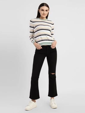 Women's 715 Black Flared Fit Mid Rise Jeans Outdoor Adventure Earthy Autumn Days Parent Style Bold