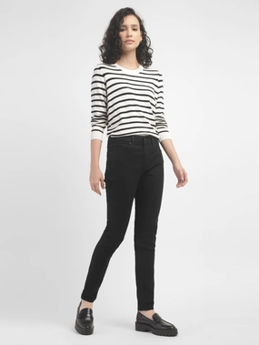 Women's 721 Black Skinny Fit High Rise Jeans Any Occasion