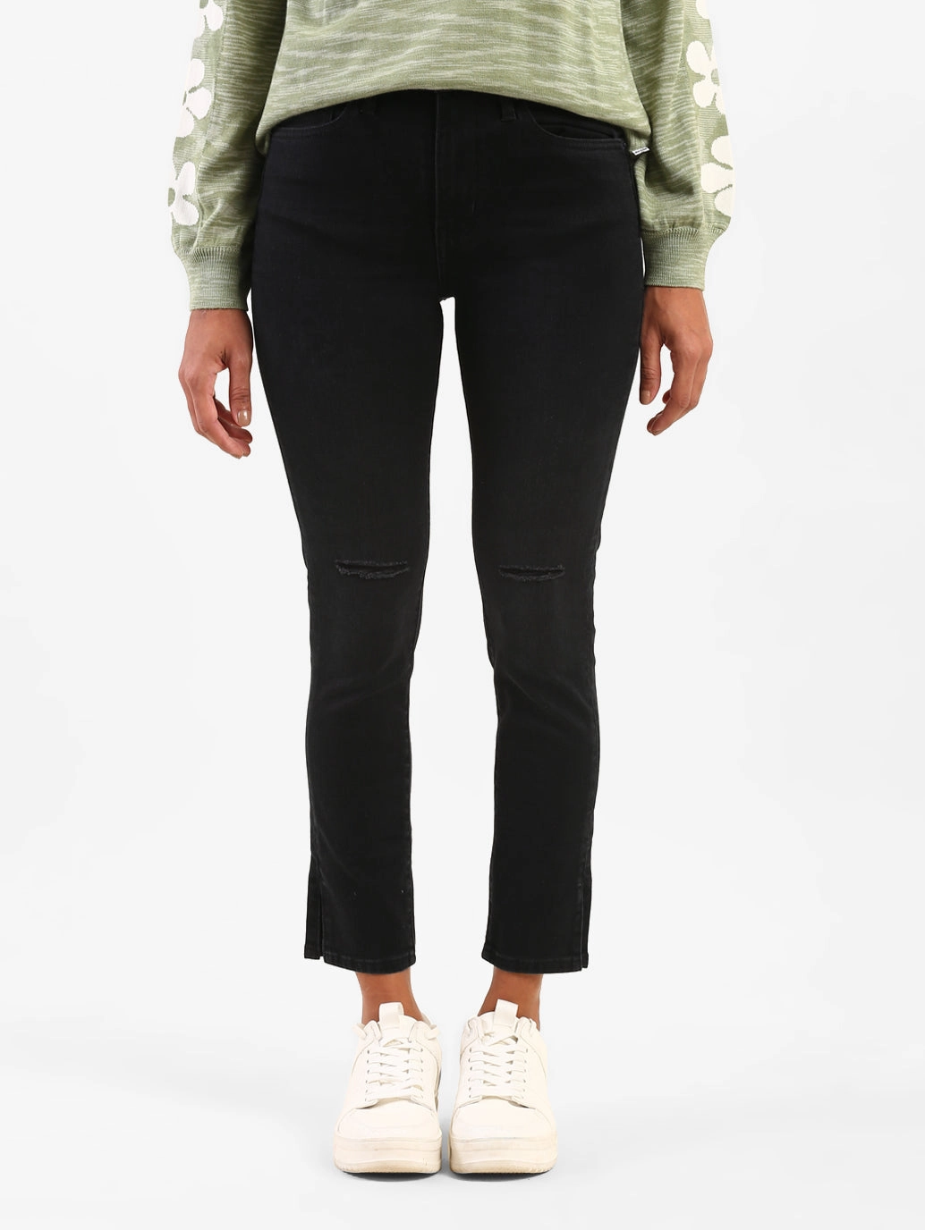 Women's 721 Black Skinny Fit High Rise Jeans Earthy Streetwear Fan Nature Lover Everyday Vibrant