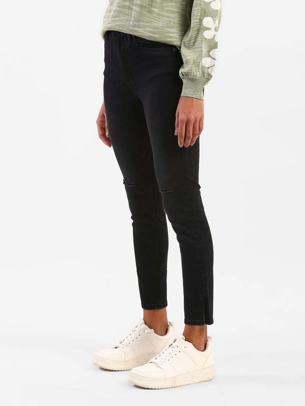 Casual Friday Parent Style Travel Outfit Laidback Style Women's 721 Black Skinny Fit High Rise Jeans