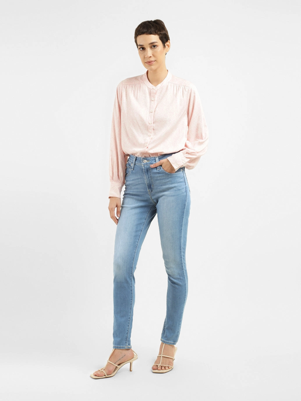 Edgy Design Women's 721 Blue Skinny Fit High Rise Jeans