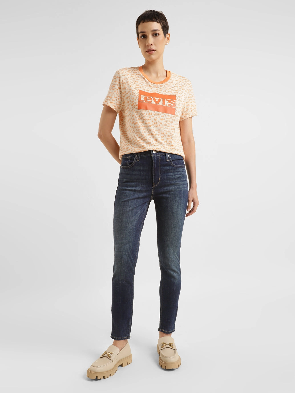 Flawless Design Women's 721 Blue Skinny Fit High Rise Jeans