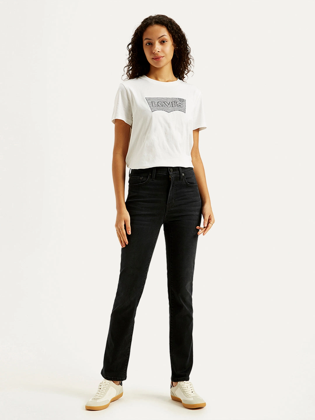 Tailored Cut Festival Outfit Affordable Sunny Vibes Women's 724 Black Straight Fit High Rise Jeans