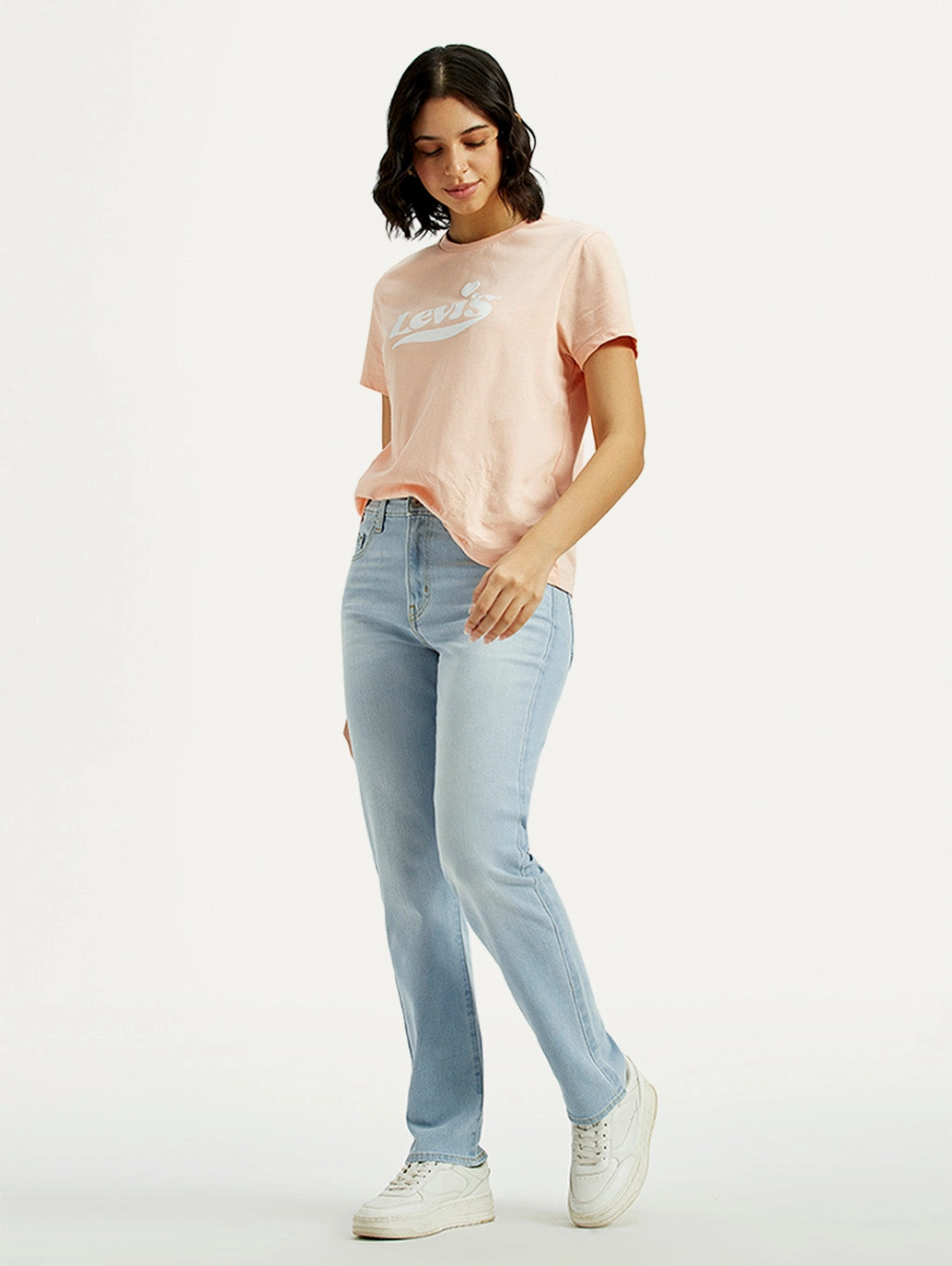 Moisture Wicking Lining Street Basics Women's 724 Light Indigo Straight Fit High Rise Jeans