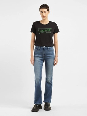 Smooth Style Women's 725 Blue Flared Fit High Rise Jeans