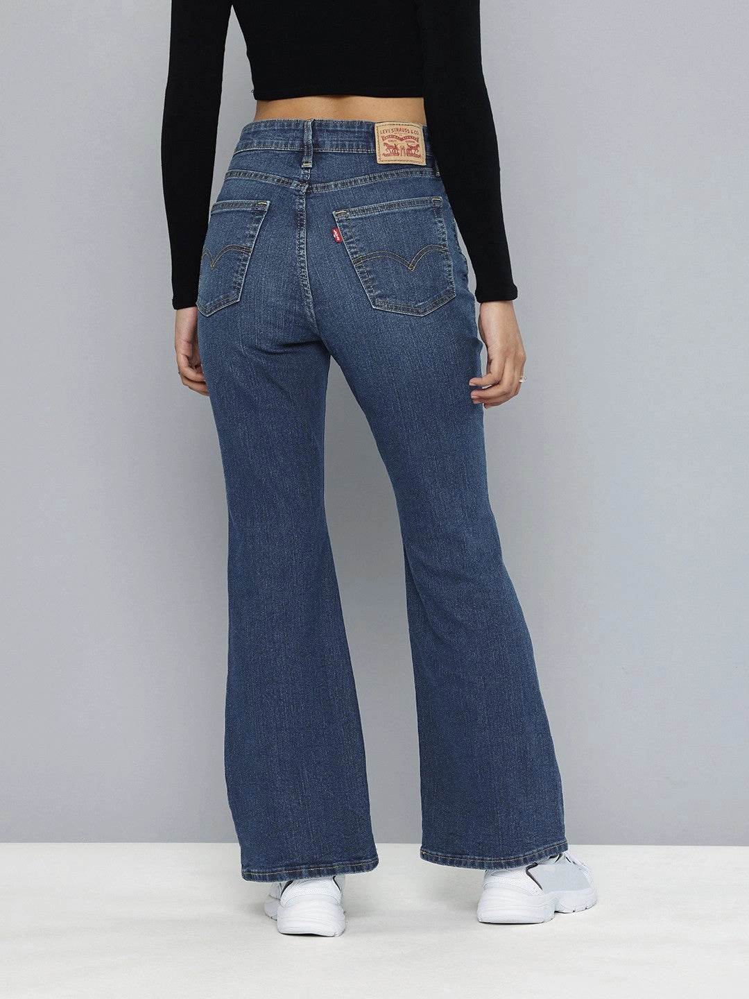 Women's 726 Blue Flared Fit High Rise Jeans Teen Outfit Nature Lover Unisex Wear