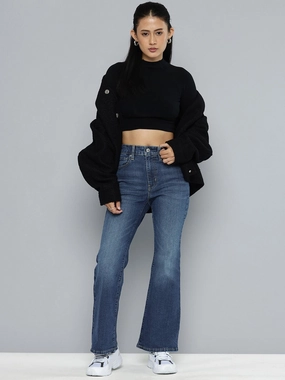 Comfy Silhouette Premium Outdoor Enthusiast Women's 726 Blue Flared Fit High Rise Jeans