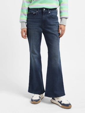 Classic Five Pocket Design Women's 726 Indigo Flared Fit High Rise Jeans