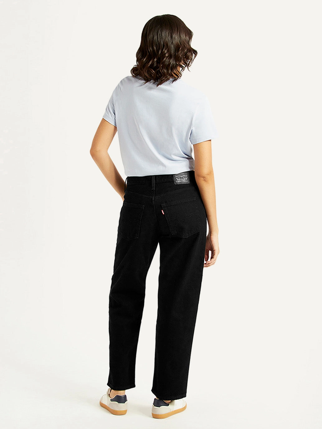 Women's 94 Black Baggy Fit High Rise Jeans Wardrobe Staple