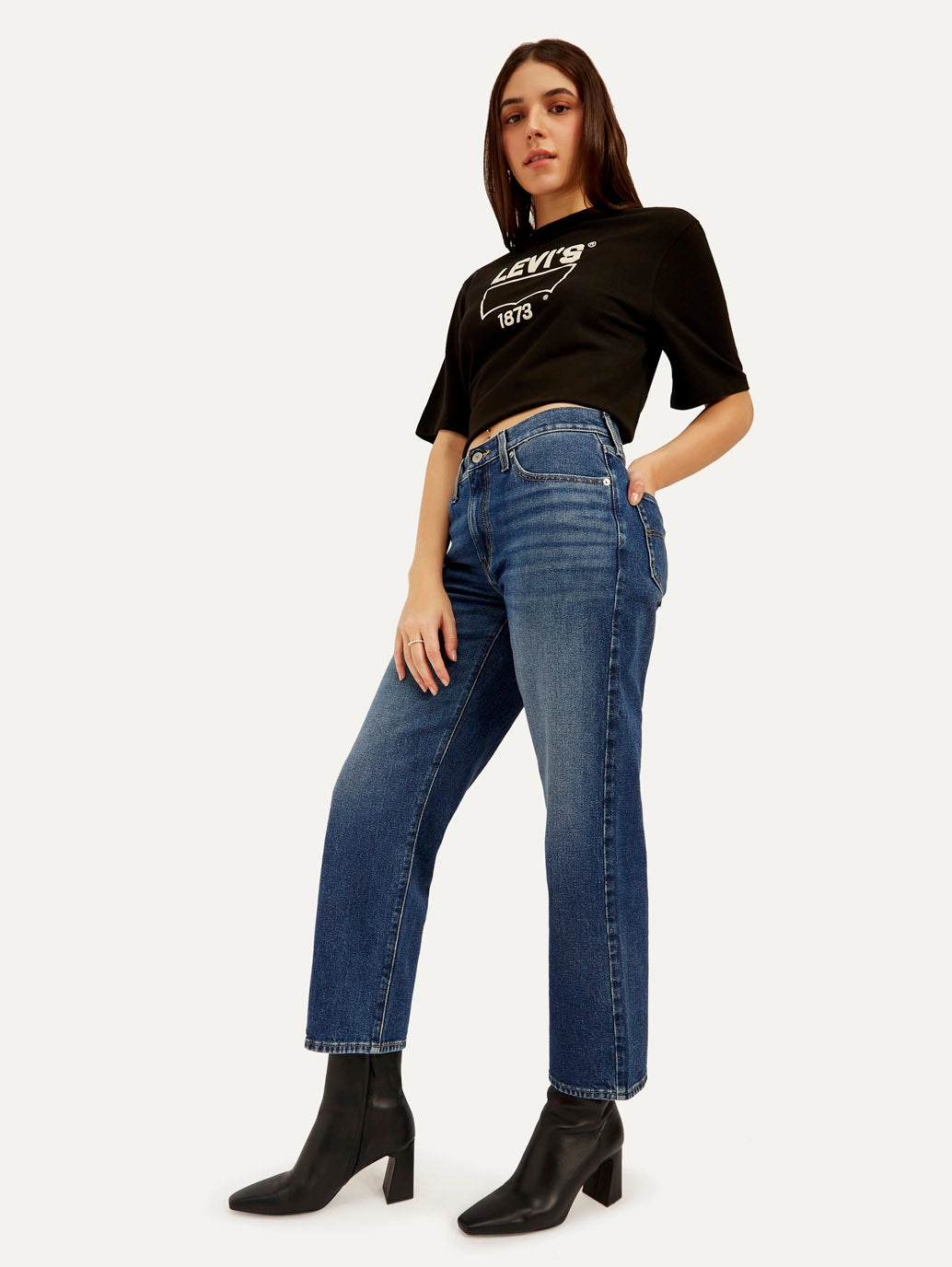 Work Ready Neutral Women's 94 Blue Baggy Fit High Rise Jeans