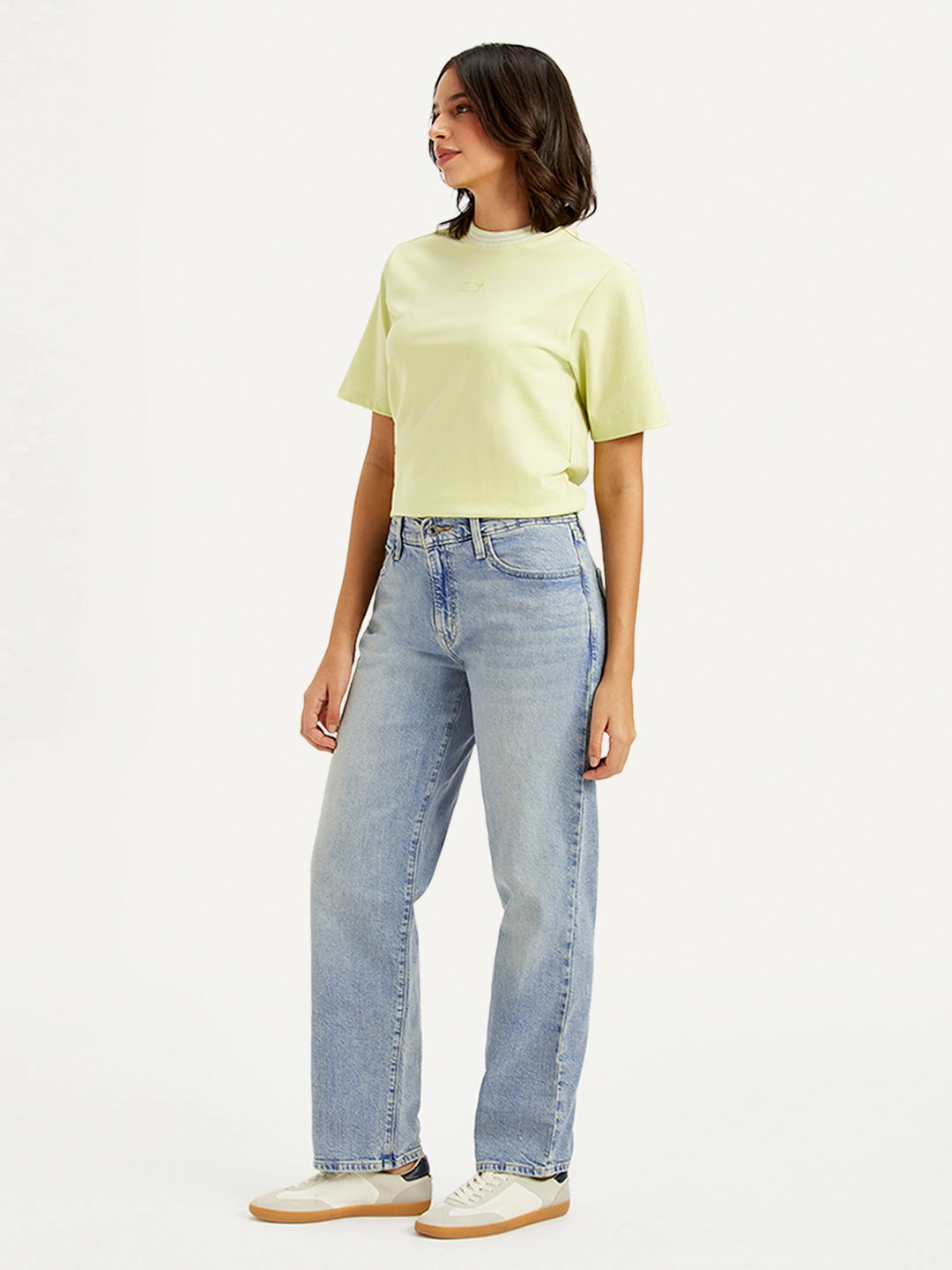 Women's 94 Light Blue Baggy Fit Mid Rise Jeans Chill Style