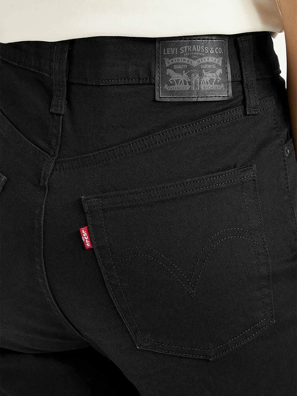 Everyday Look Women's Black Ribcage Straight Fit High Rise Jeans