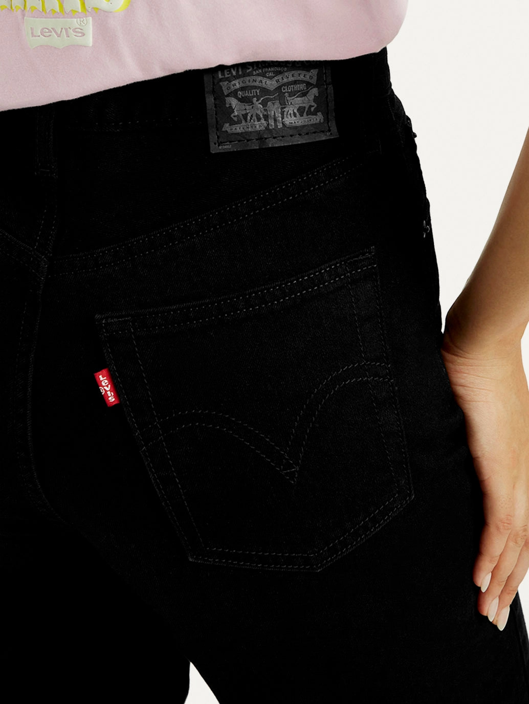 Workday Outfit Lightweight Choice Women's Black Ribcage Wide Leg Fit High Rise Jeans