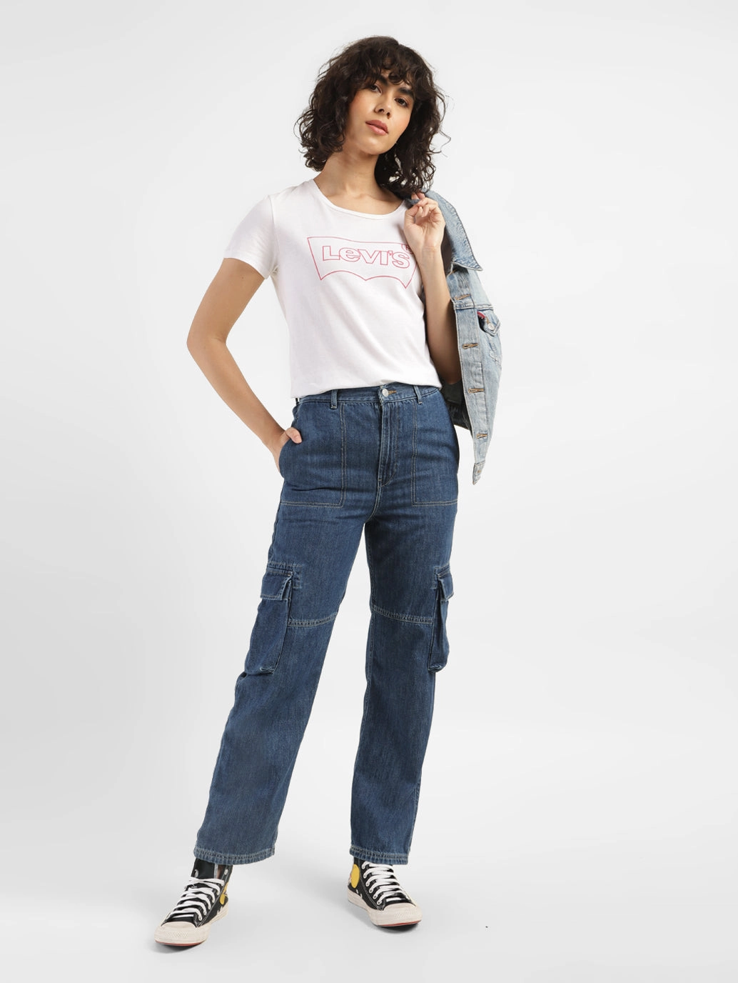 Women's Blue Bootcut Fit Mid Rise Jeans Sustainable Dye Methods Spring Mood Brunch Outfit Formal