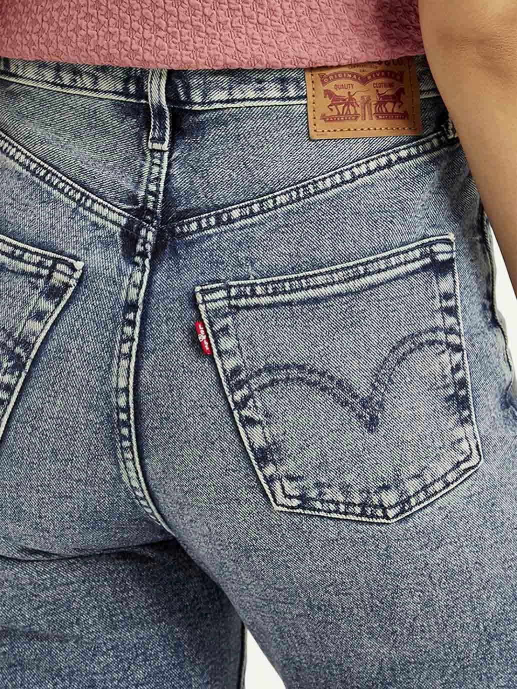 Rugged Construction Family Style Slim Women's Blue Ribcage Cropped Bootcut Fit High Rise Jeans