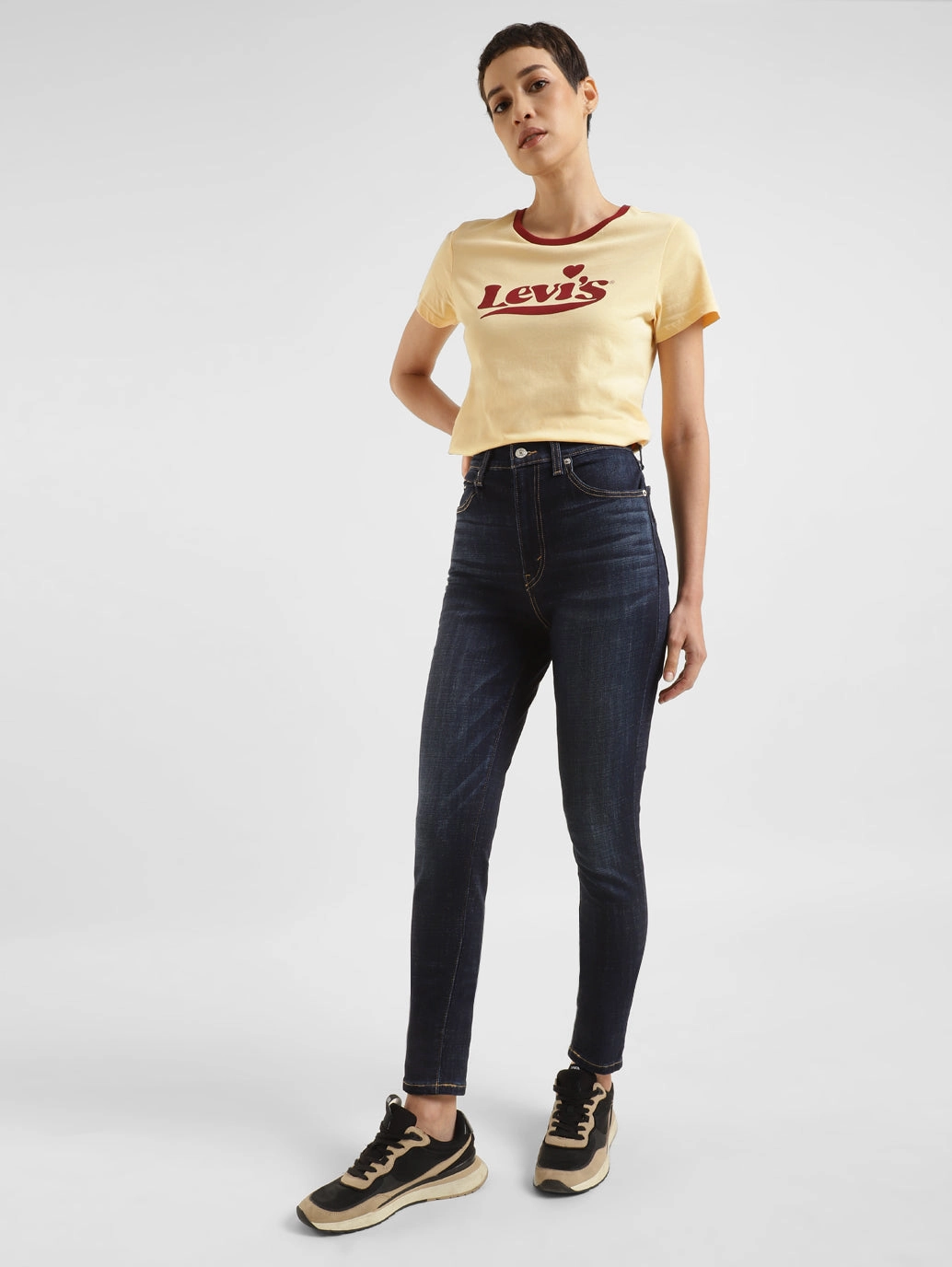 Women's Blue Skinny Fit High Rise Jeans Year Round Piece