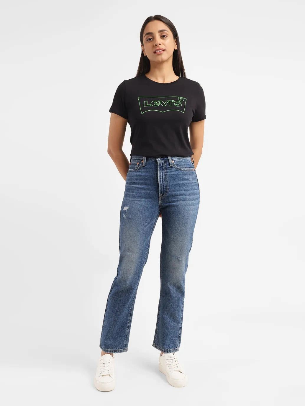 Rainy Day Winter Warmth Autumn Days Core Wardrobe Women's Blue Wedgie Straight Fit High Rise Jeans