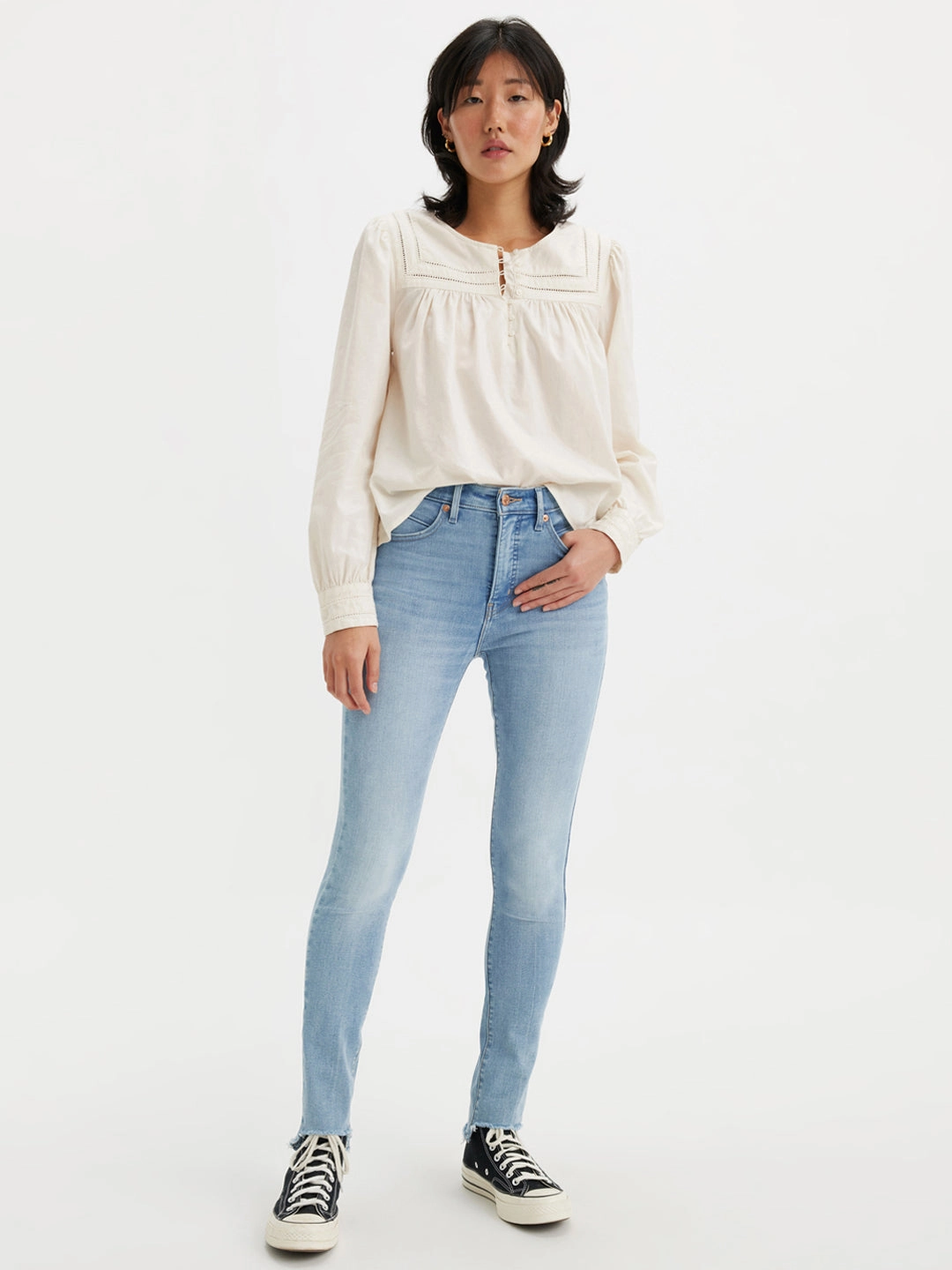 Women's Light Blue Revel Shaping Skinny Fit High Rise Jeans Light material