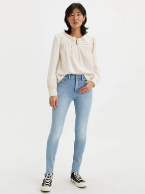 Women's Light Blue Revel Shaping Skinny Fit High Rise Jeans Abrasion Resistant Surface Softened Seams