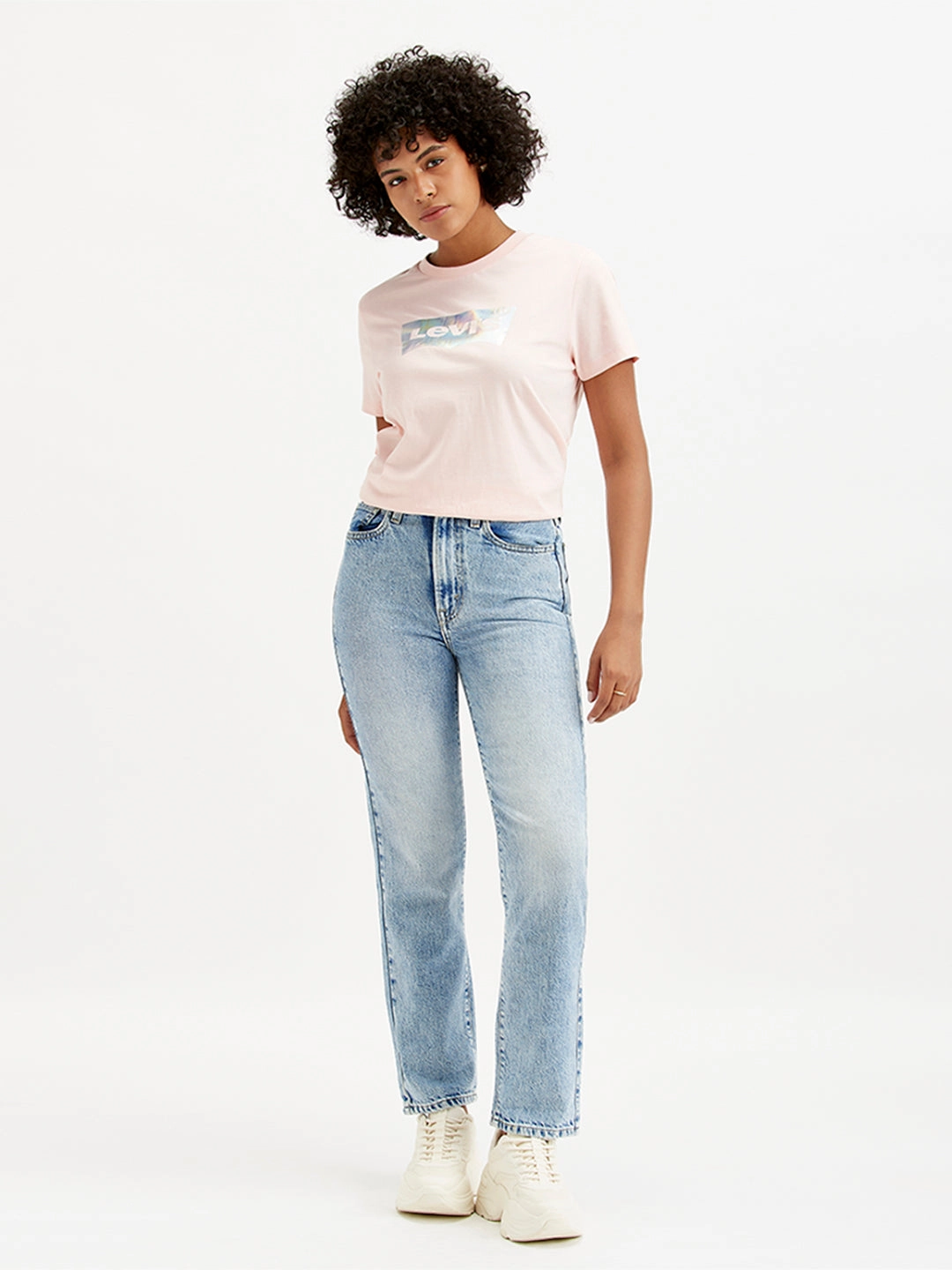 Daily Clothing Reliable Choice Women's Light Blue Wedgie Straight Fit Mid Rise Jeans