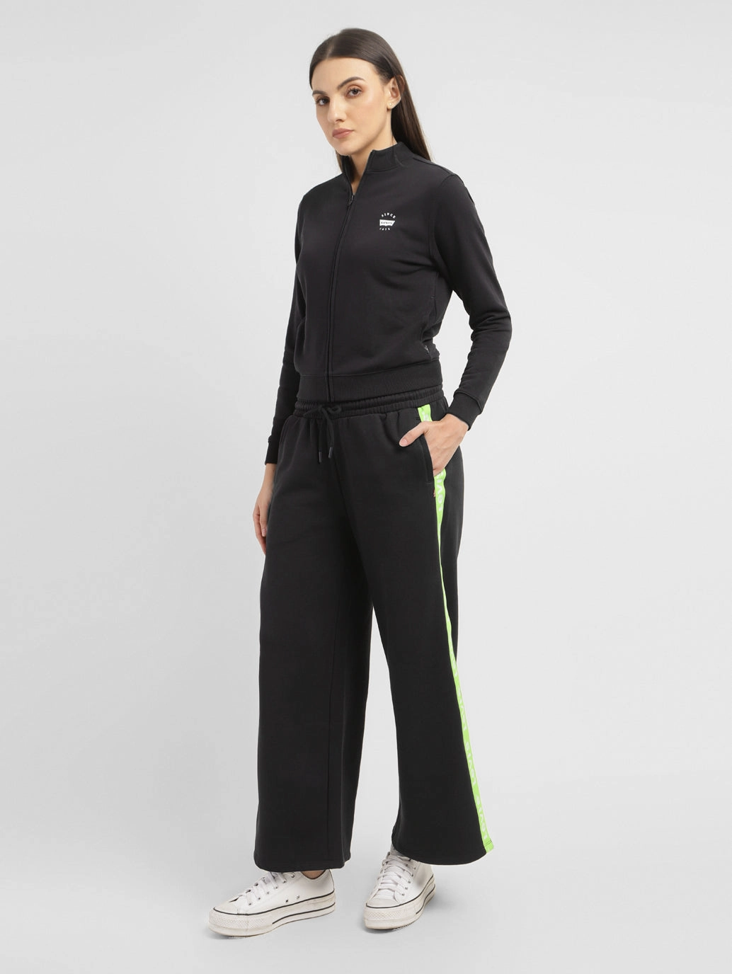 Mesh Lined StretchWaistband Women's Loose Fit Trousers