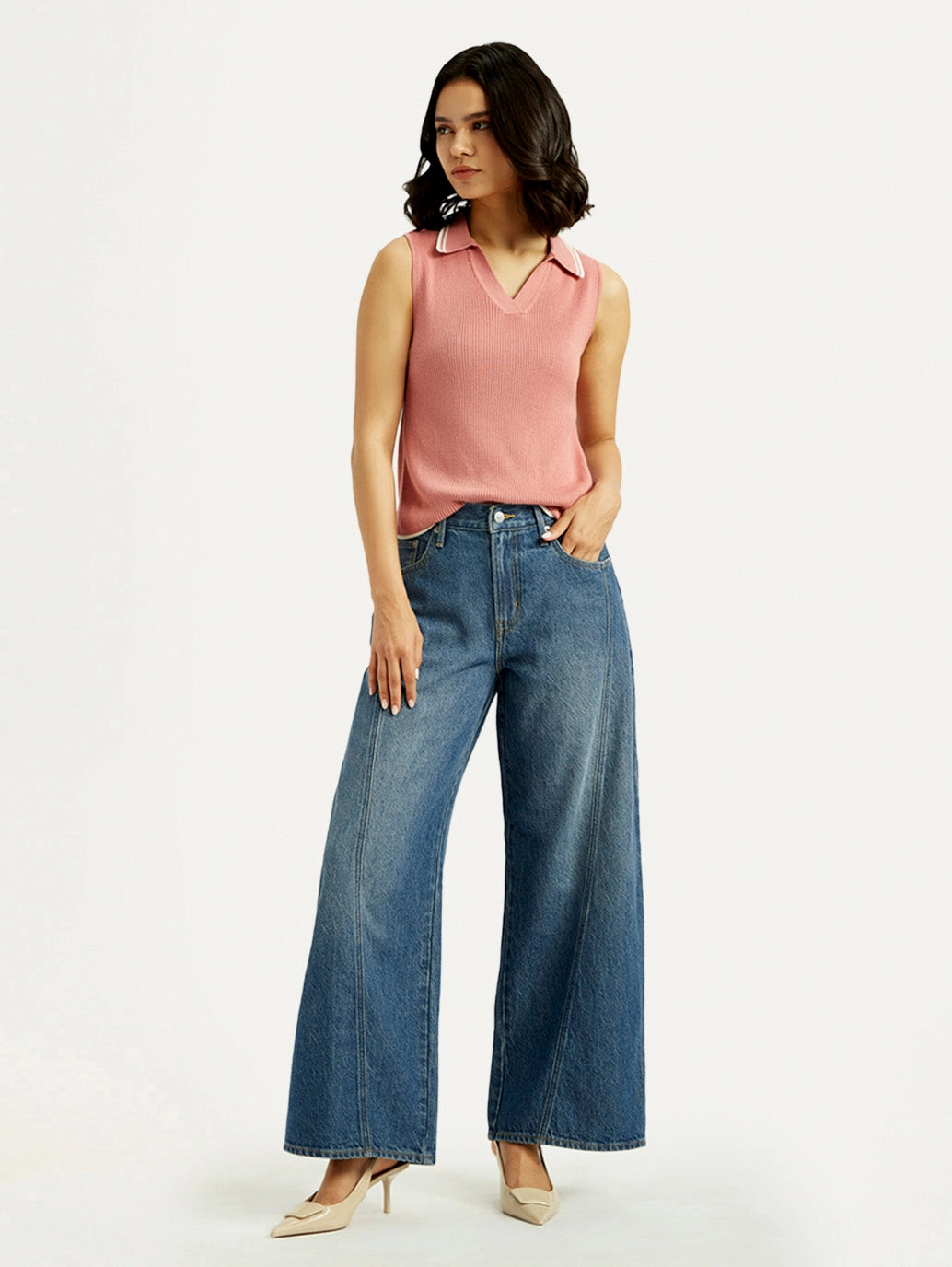 Women's Mid Indigo XL Straight Loose Fit Mid Rise Jeans Road Trip Affordable Smooth Texture