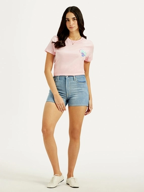 Move Free Women's Mid Rise Blue?Slim Fit Shorts