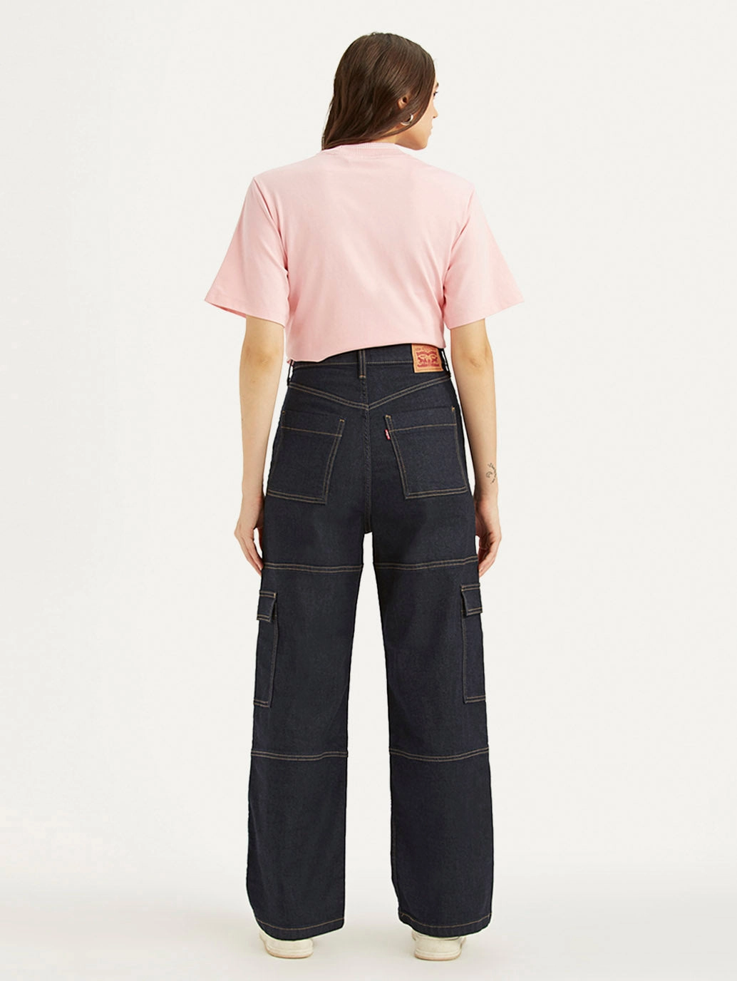 Nature Lover Shopping Day Everyday Soft Sustainable Women's Navy Blue Baggy Fit High Rise Jeans