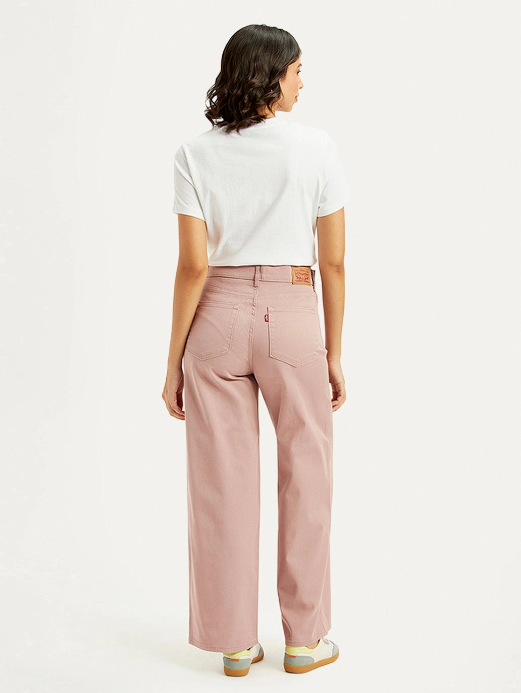 Seasonless wear Office Wear Weekend Warrior Trend Setter Women's Pink Wideleg Fit High Rise Jeans