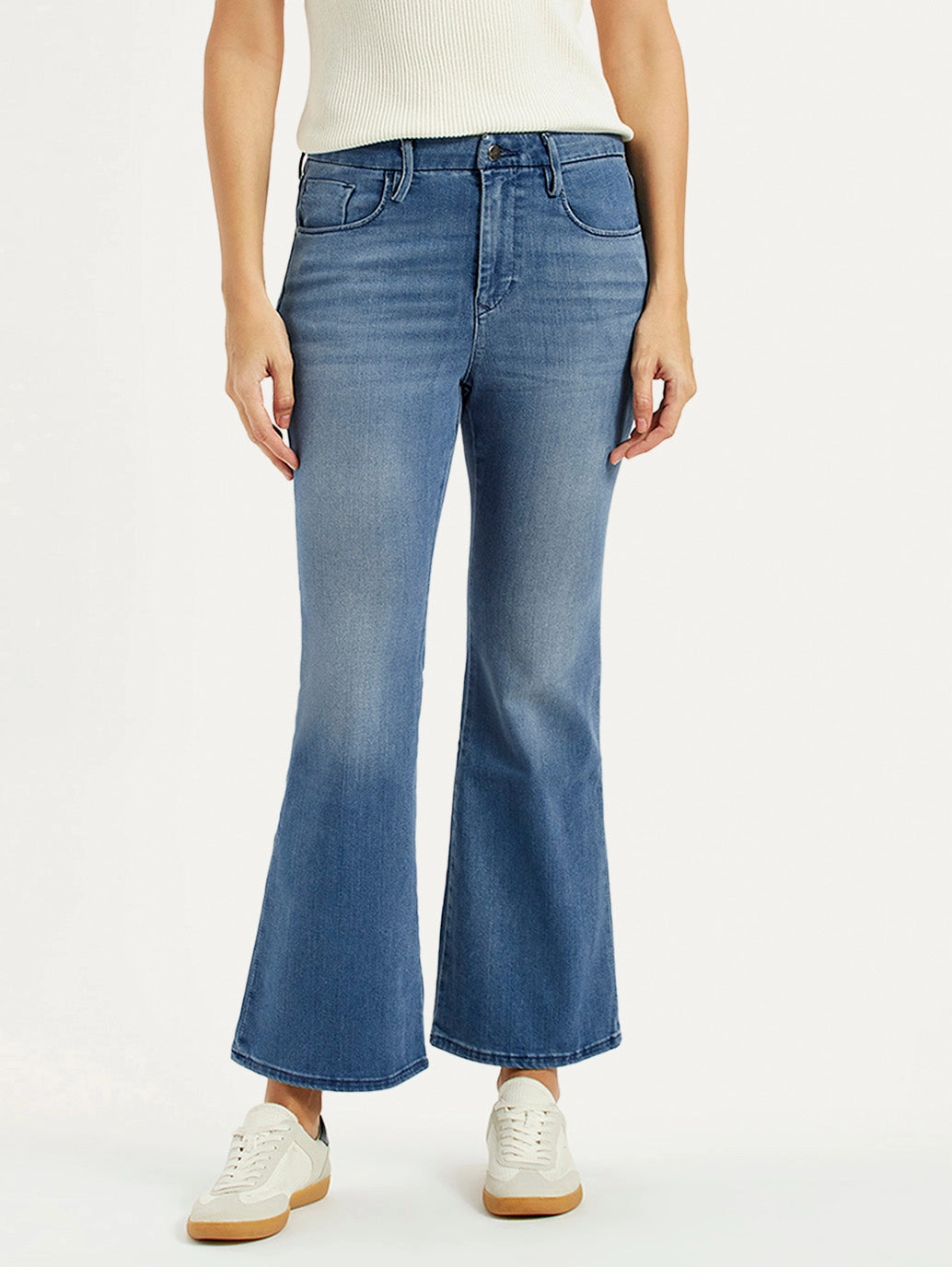 Women's Redloop 726 Blue Flared Fit Mid Rise Jeans High-Quality Fit Effortless Clothing