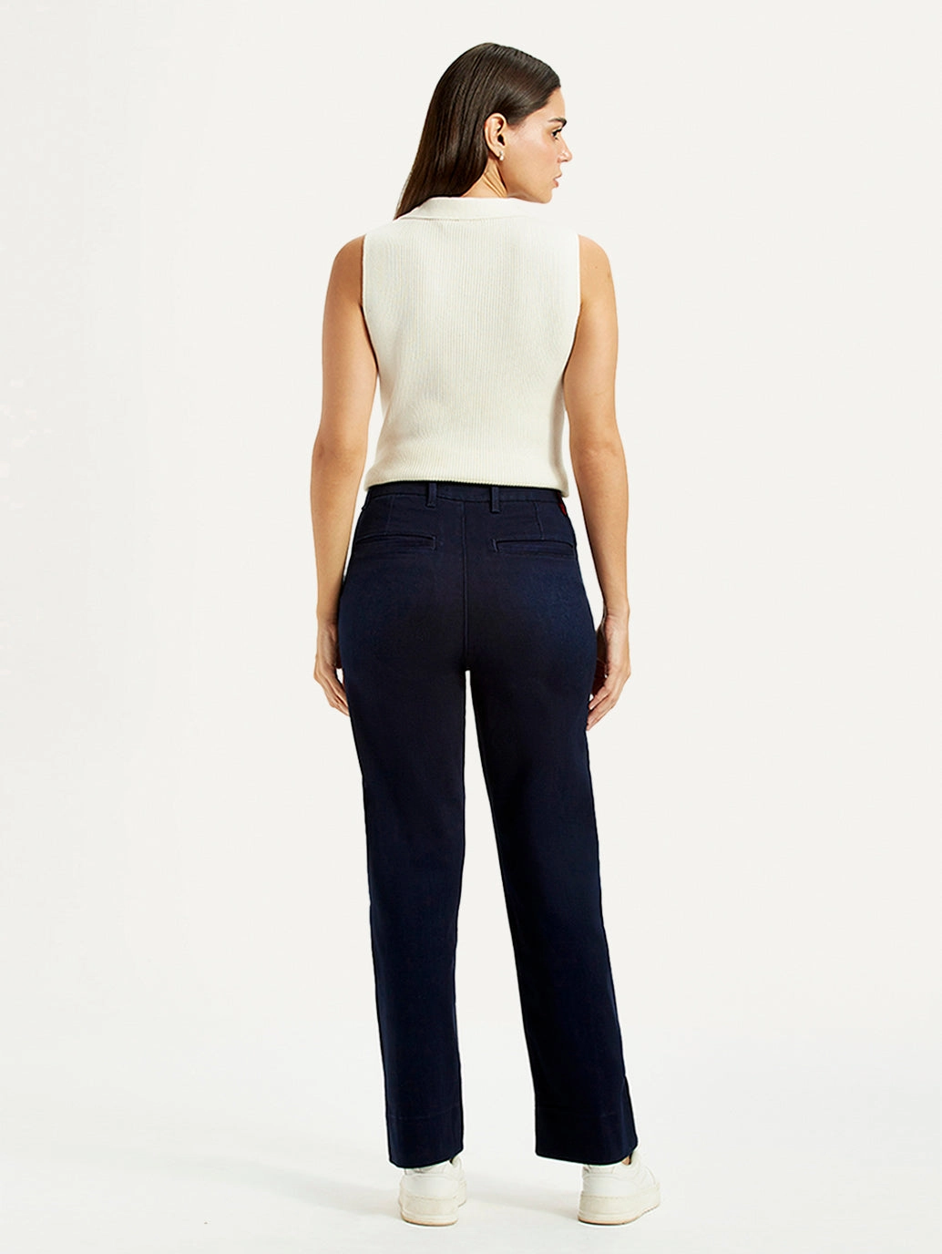 Formal Adult Fashion Style Blend Women's Redloop Dark Blue Ribcage Straight Fit High Rise Jeans