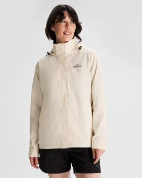 Stretch Cloth Women's Andulo 2-layer Rain Jacket - Natural