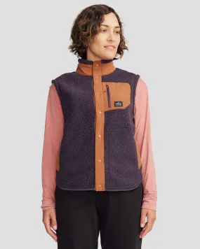 Soft Lined Interior Women's Co-Z High Pile Vest - Orbit/Woodsy
