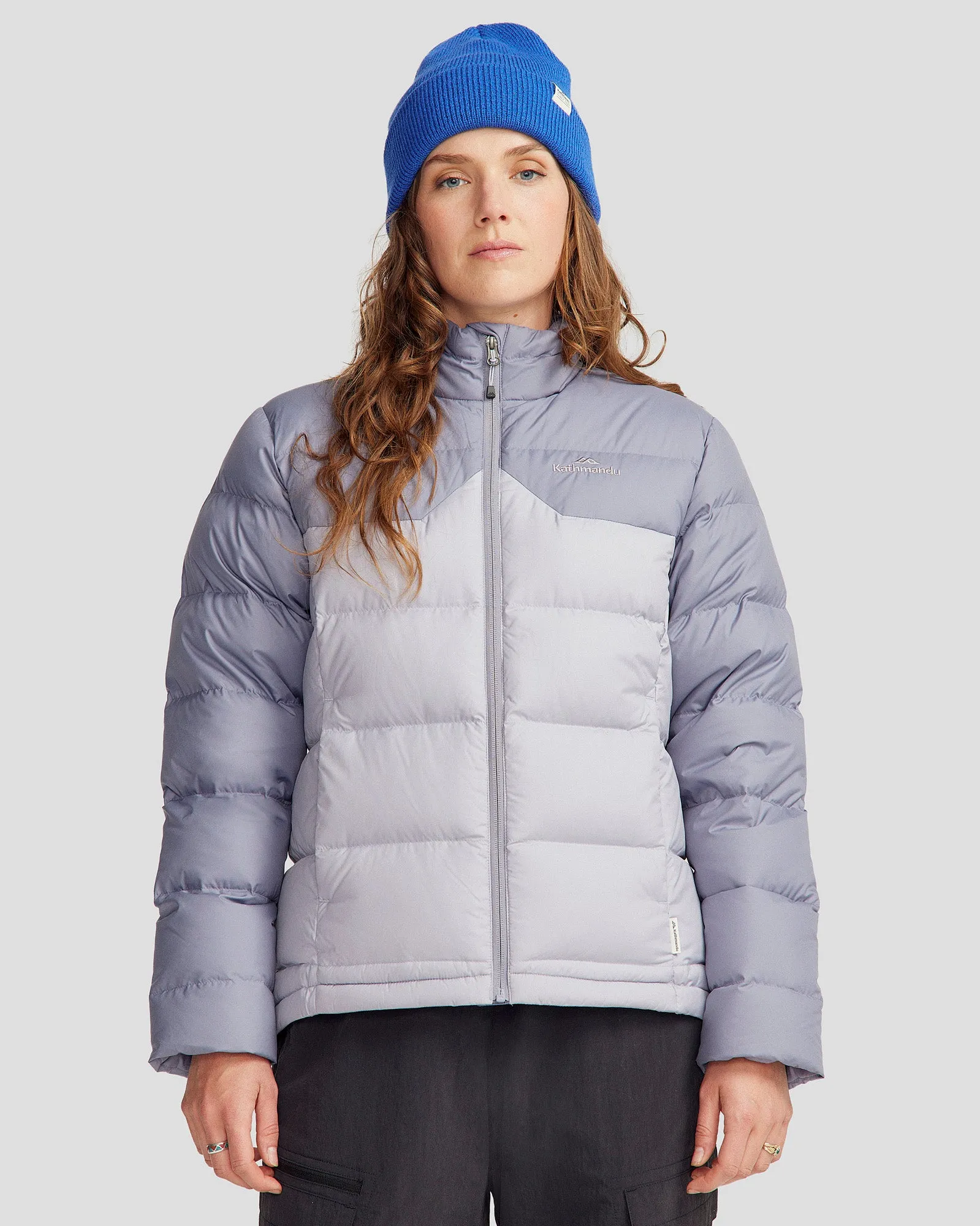 Women's Epiq Down Jacket - Dark Haze/Light Haze FoldableStructure Soft Fleece Lining