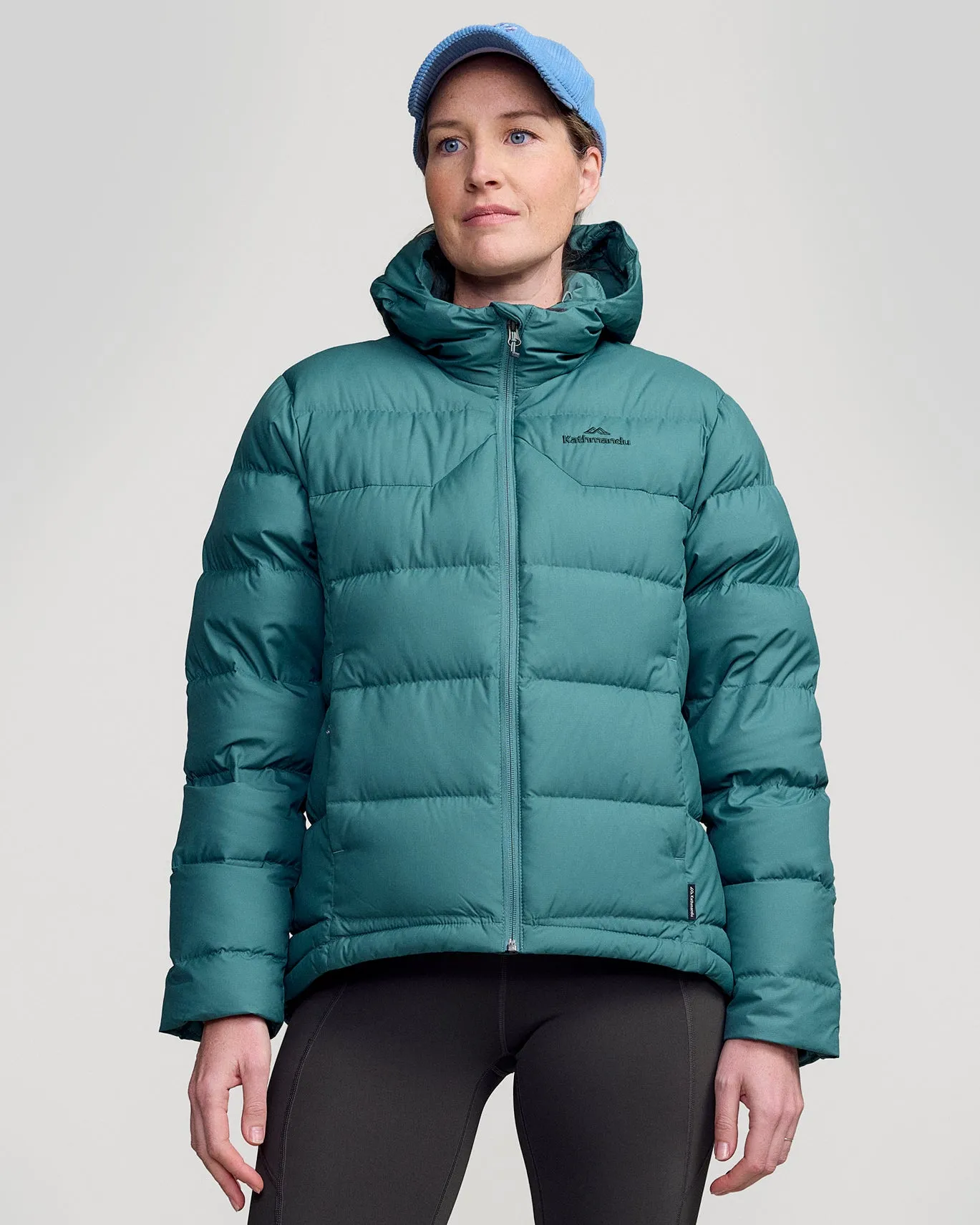 Women's Epiq Hooded Down Jacket - Light Forest Holiday Trip