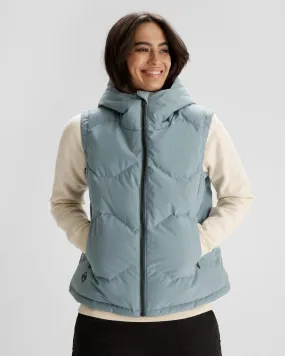 Compression Fold Design Women's Frisco X Hooded Down Vest - Vapor