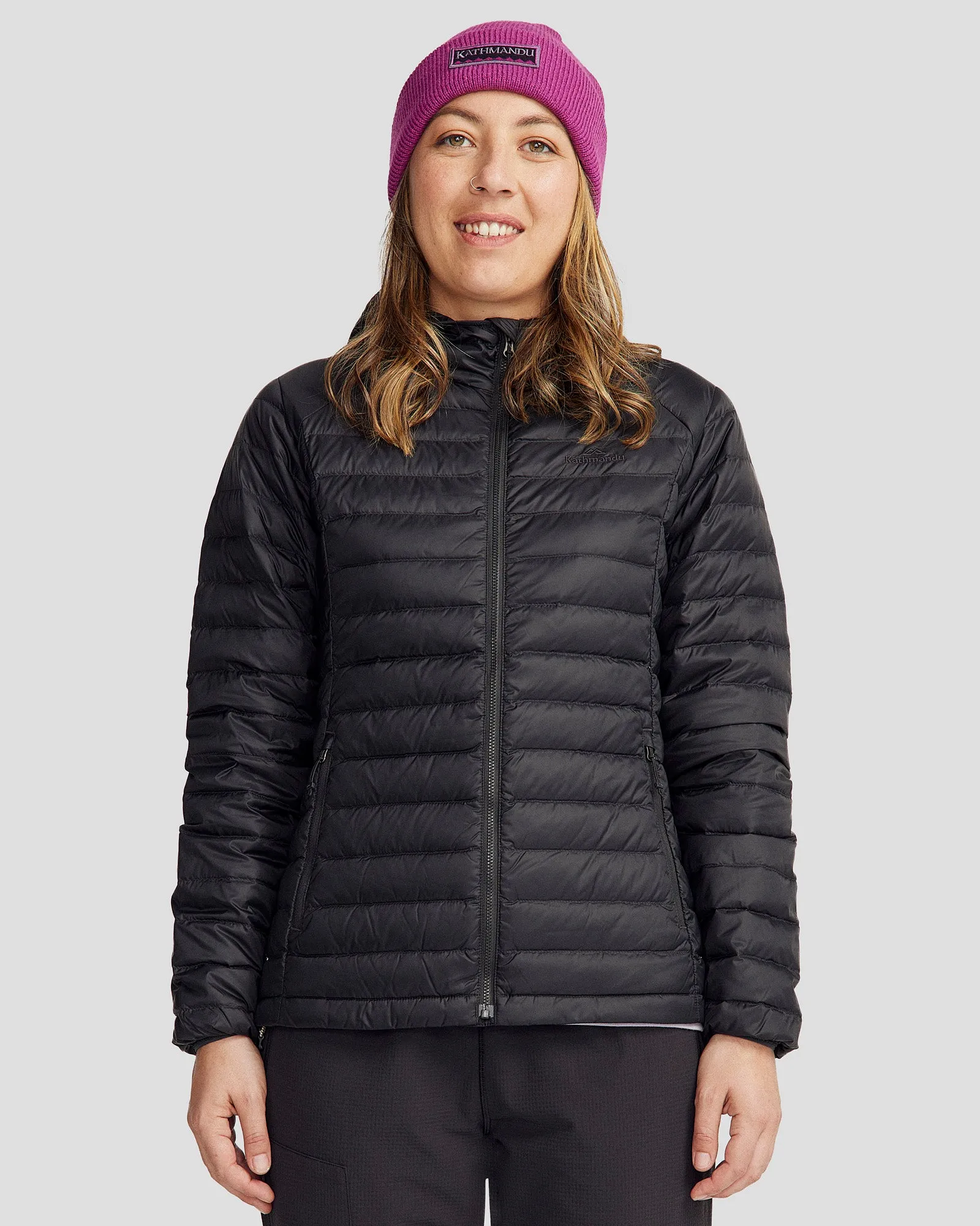Women's Heli Down Hooded Jacket 3.0 - Black Stingray Advanced Wickability System