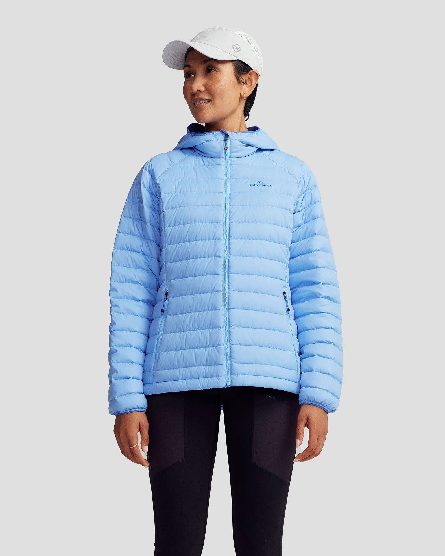 Women's Heli Down Hooded Jacket v3 - Peri Convertible 2 In 1 Function