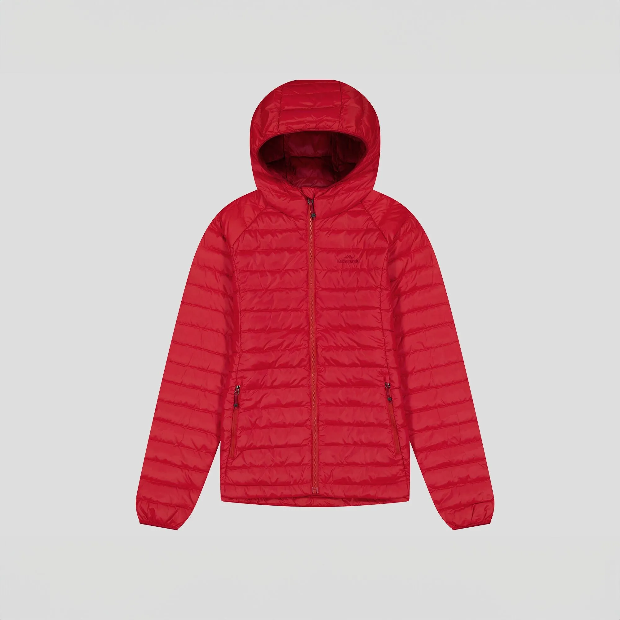 Roll Up Storage Design Compression Layer Women's Heli Down Hooded Jacket v3 - Spicy Chilli Pepper