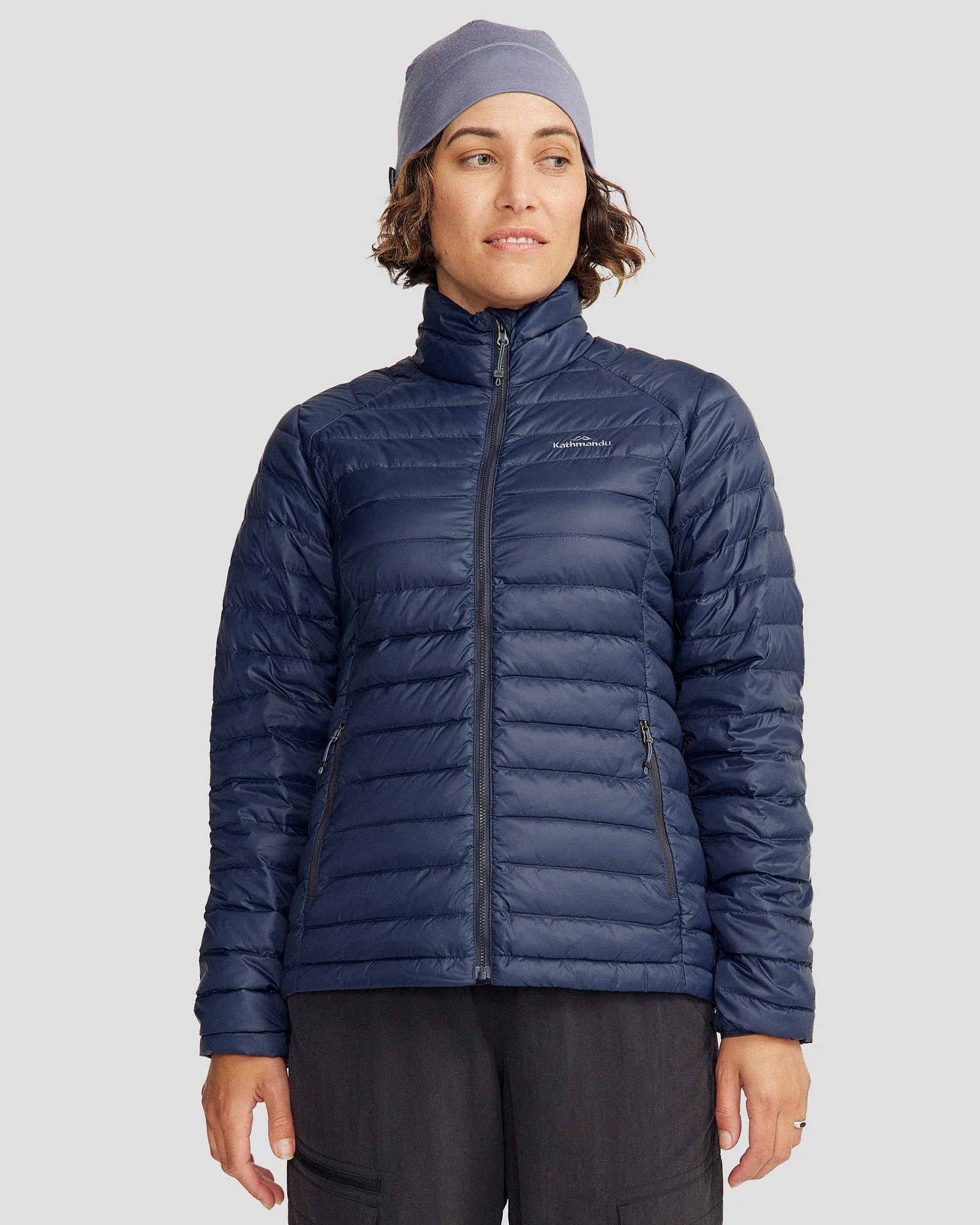 Women's Heli Down Jacket 4.0 - Pure Navy Secure Closure Systems Quick Dry Material